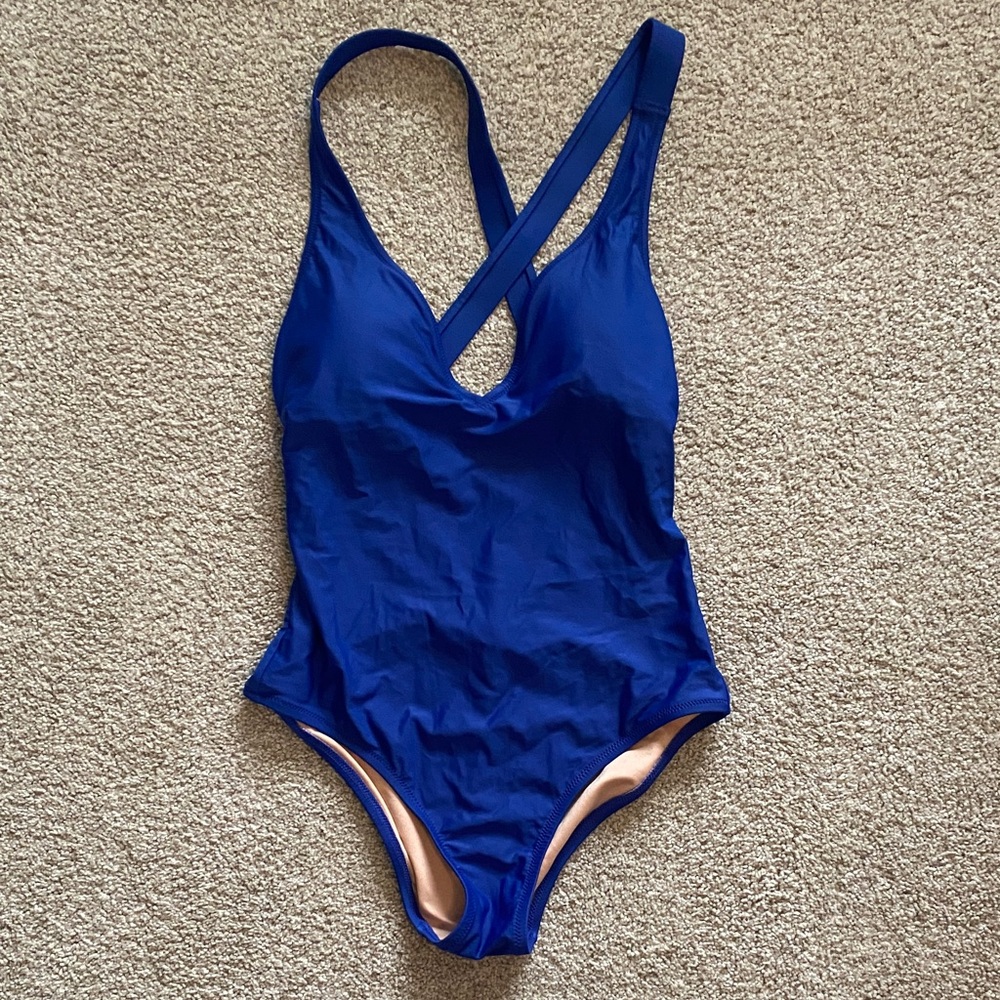 J. Crew Blue One-Piece Swimsuit